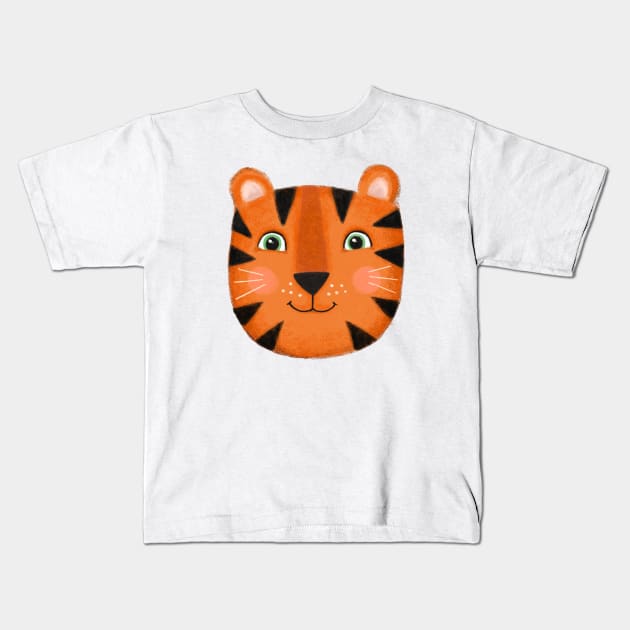 Tiger Kids T-Shirt by Dashagileva.art